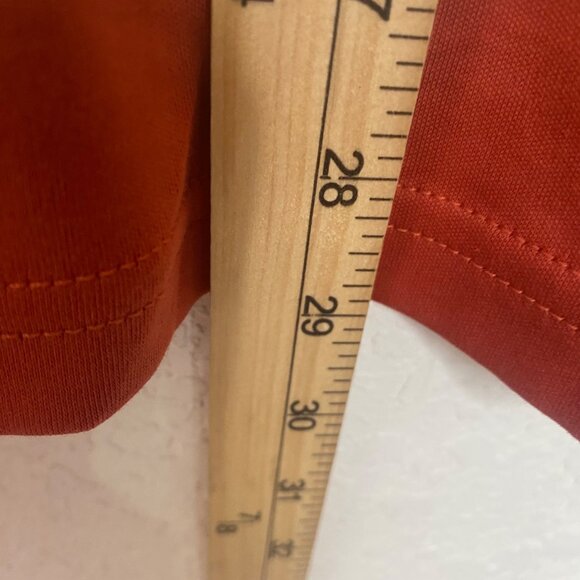 Lot of 2 Lands End Long Sleeve Polo Shirt Mens L Red Orange Cotton Blend - Picture 4 of 7